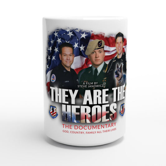 Hereos  -  White 15oz Ceramic Mug