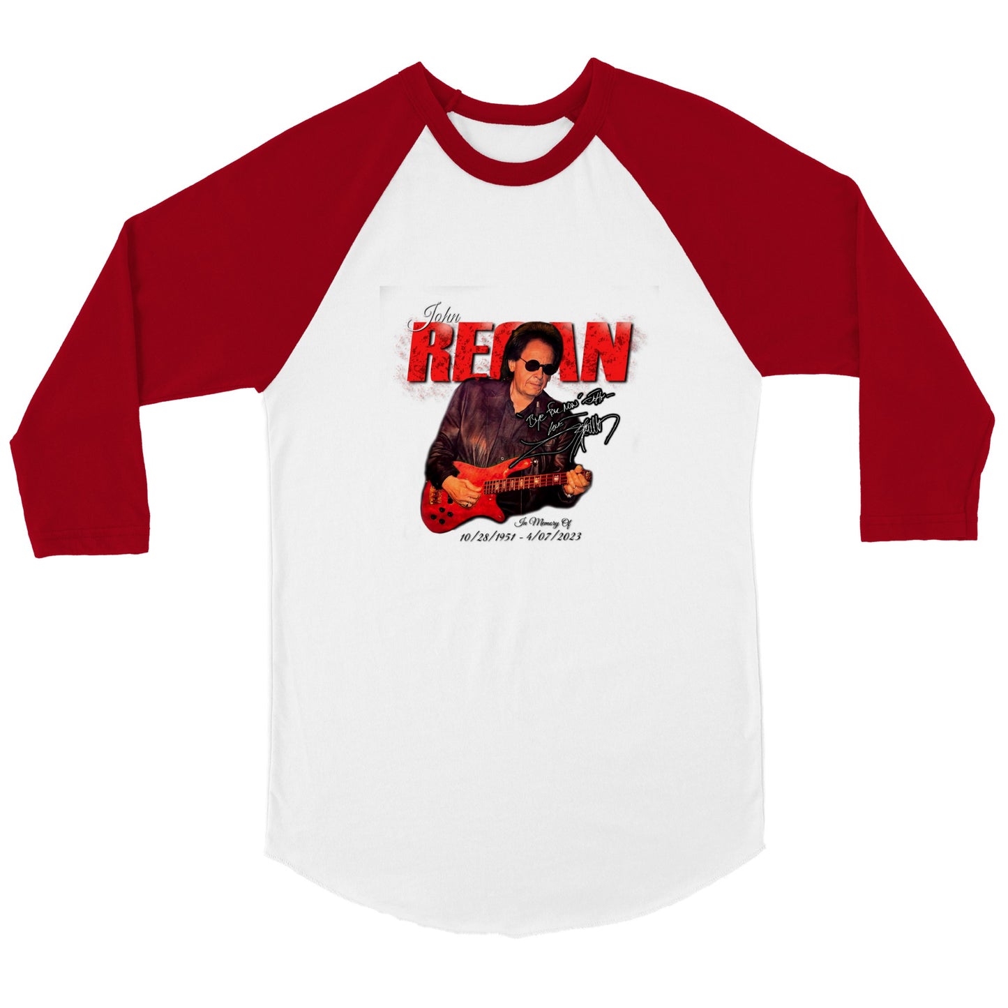 John Regan  -  (Tod & Steve Design) Unisex 3/4 sleeve Raglan T-shirt
