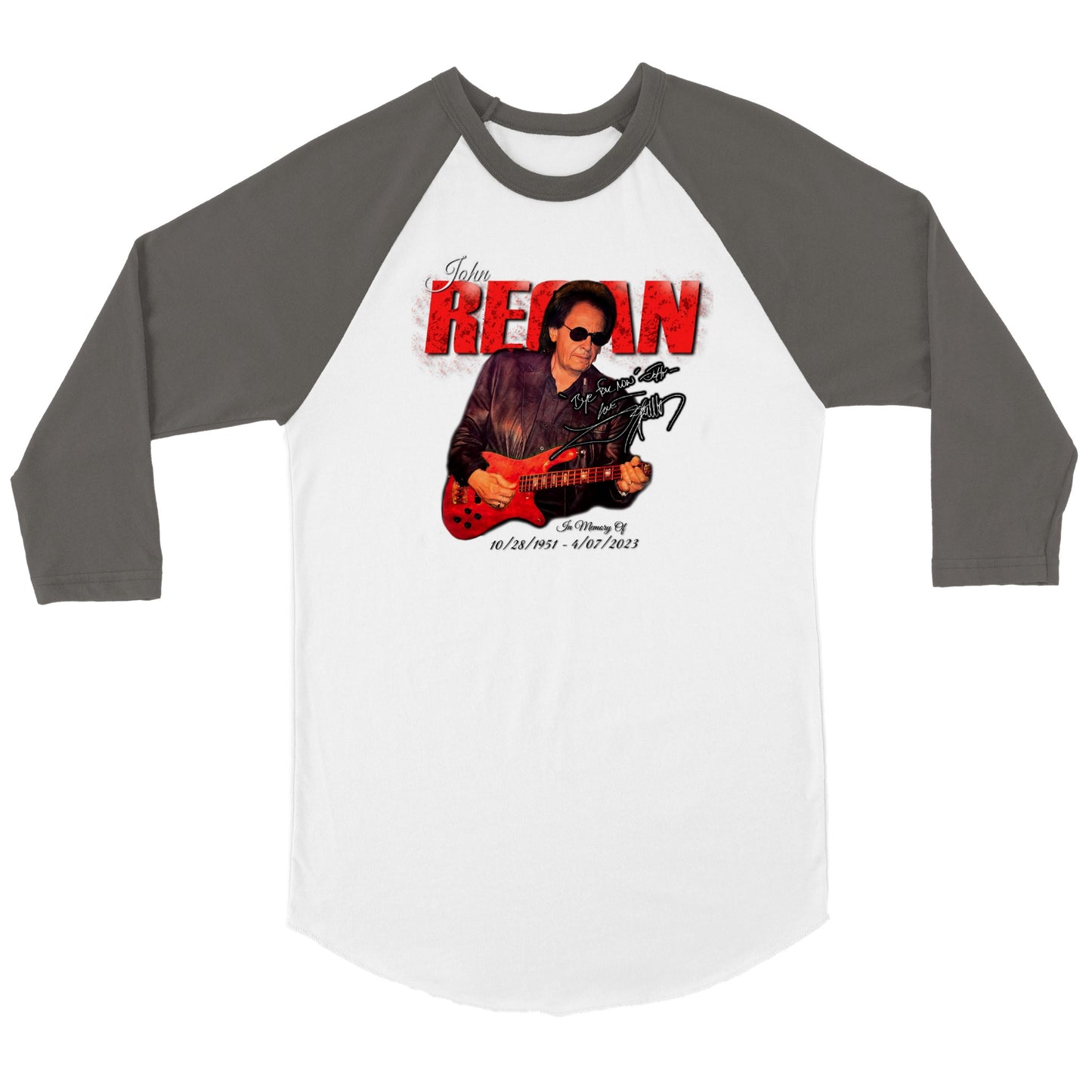John Regan  -  (Tod & Steve Design) Unisex 3/4 sleeve Raglan T-shirt