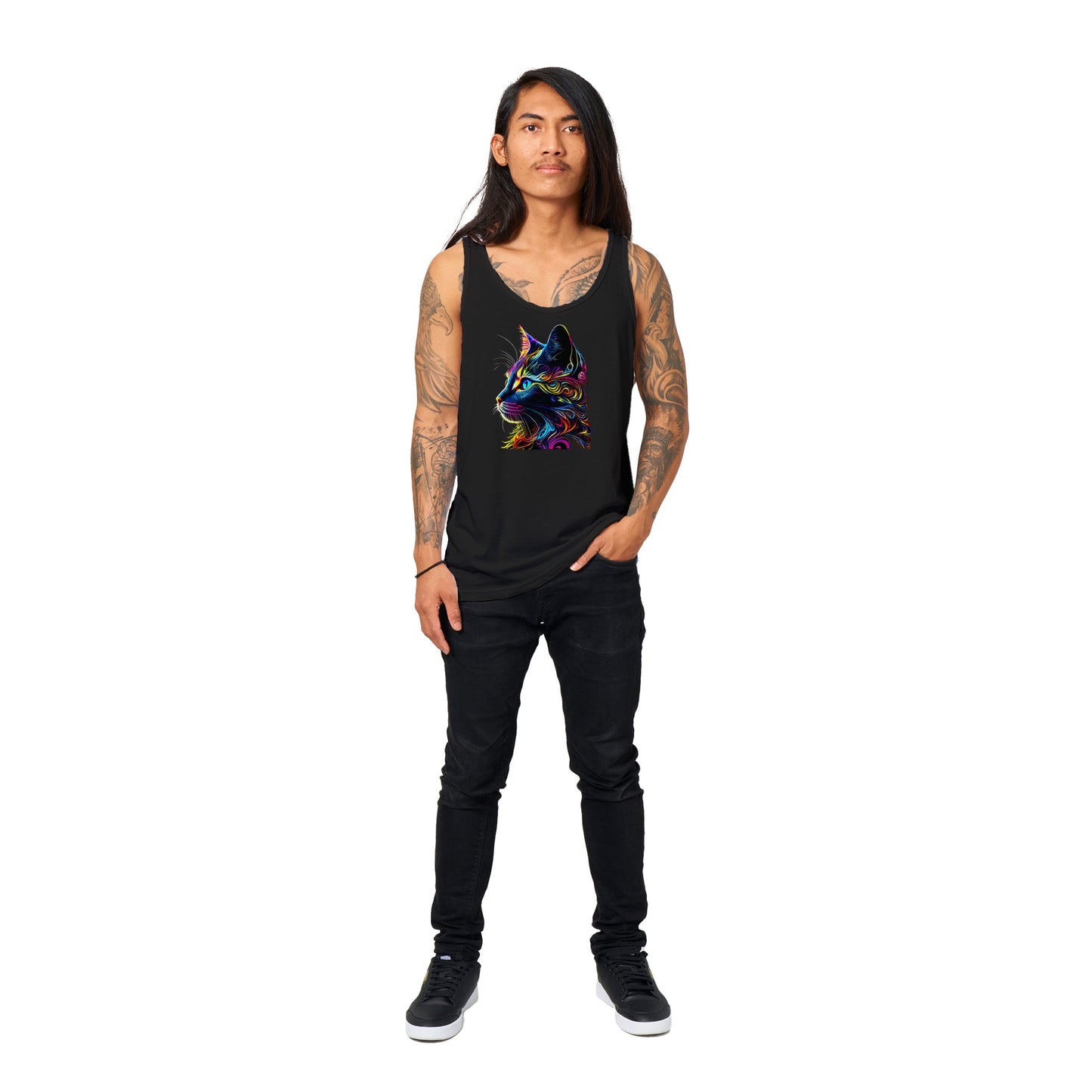 Colorful Kitty Premium Unisex Tank Top