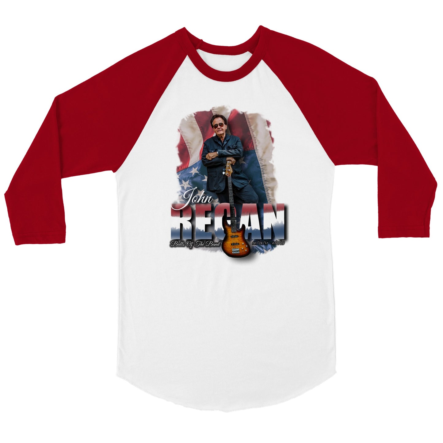 John Regan (America) Unisex 3/4 sleeve Raglan T-shirt
