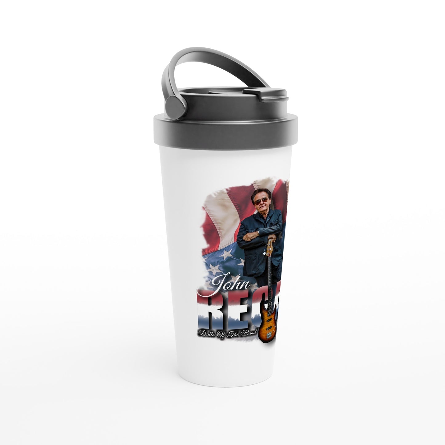 John Regan (America) White 15oz Stainless Steel Travel Mug