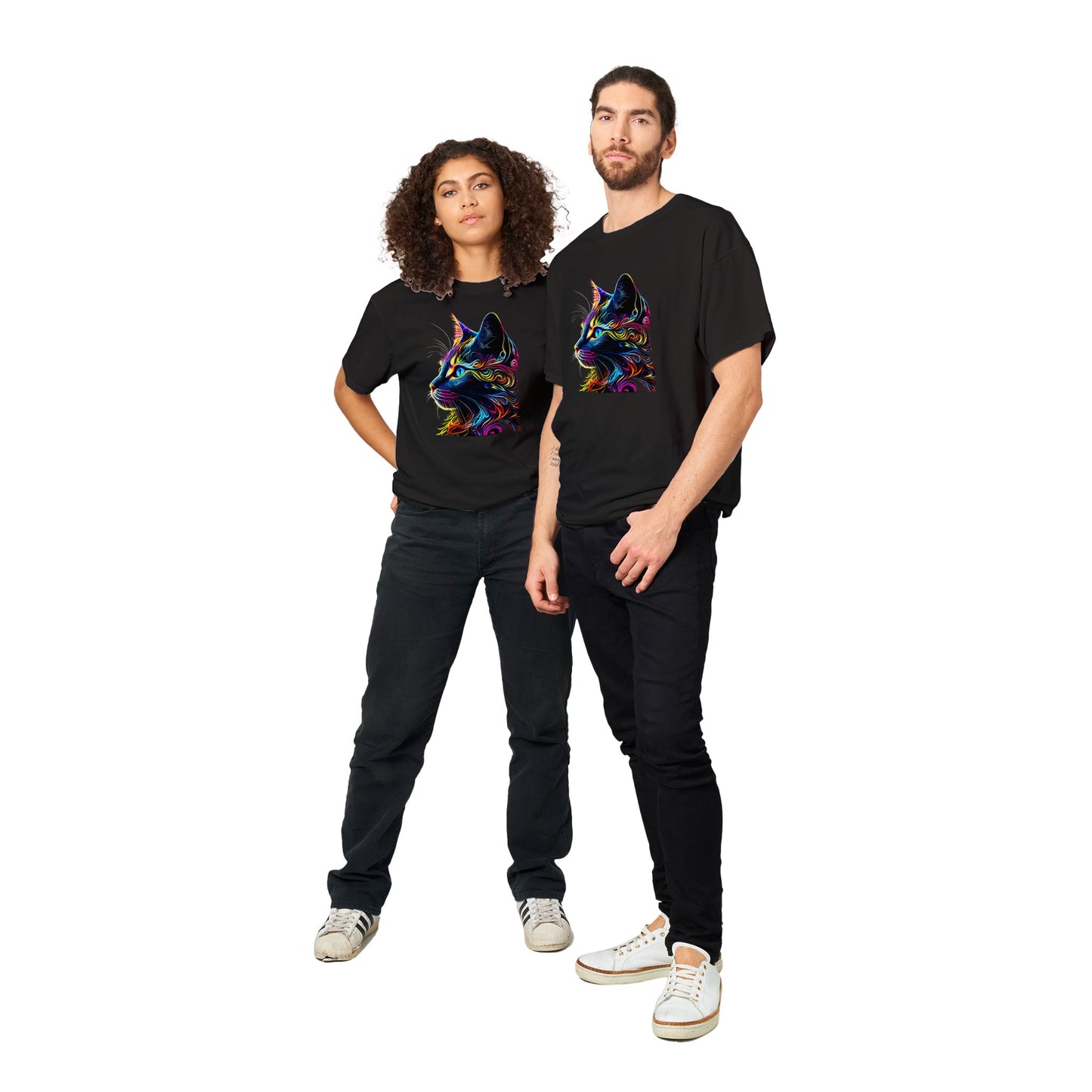 Colorful Kitty Heavyweight Unisex Crewneck T-shirt