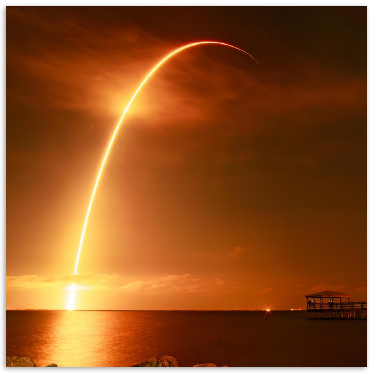Falcon 9 Launch - Aluminum Print