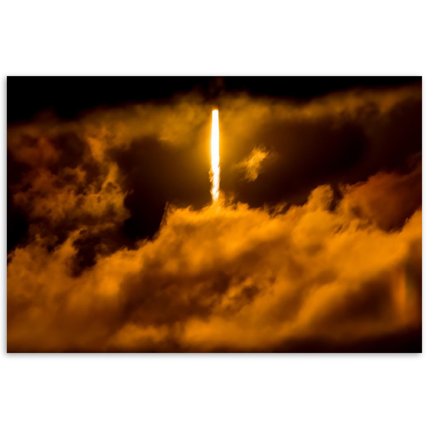 Falcon 9 Liftoff Into The Heavens (In Honor Of John Regan) - Premium Semi-Glossy Paper Poster