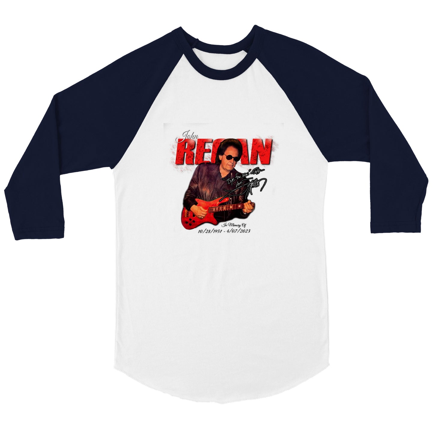 John Regan  -  (Tod & Steve Design) Unisex 3/4 sleeve Raglan T-shirt