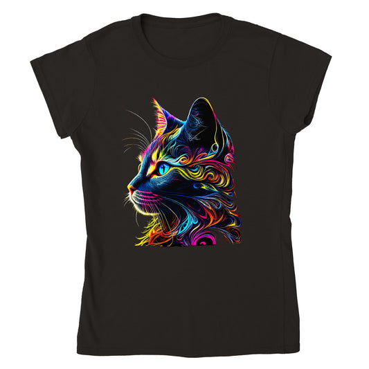 Colorful Kitty Classic Womens Crewneck T-shirt