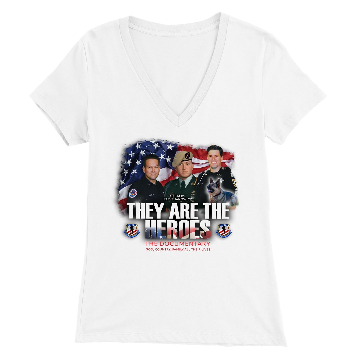 Hereos  -  Premium Womens V-Neck T-shirt
