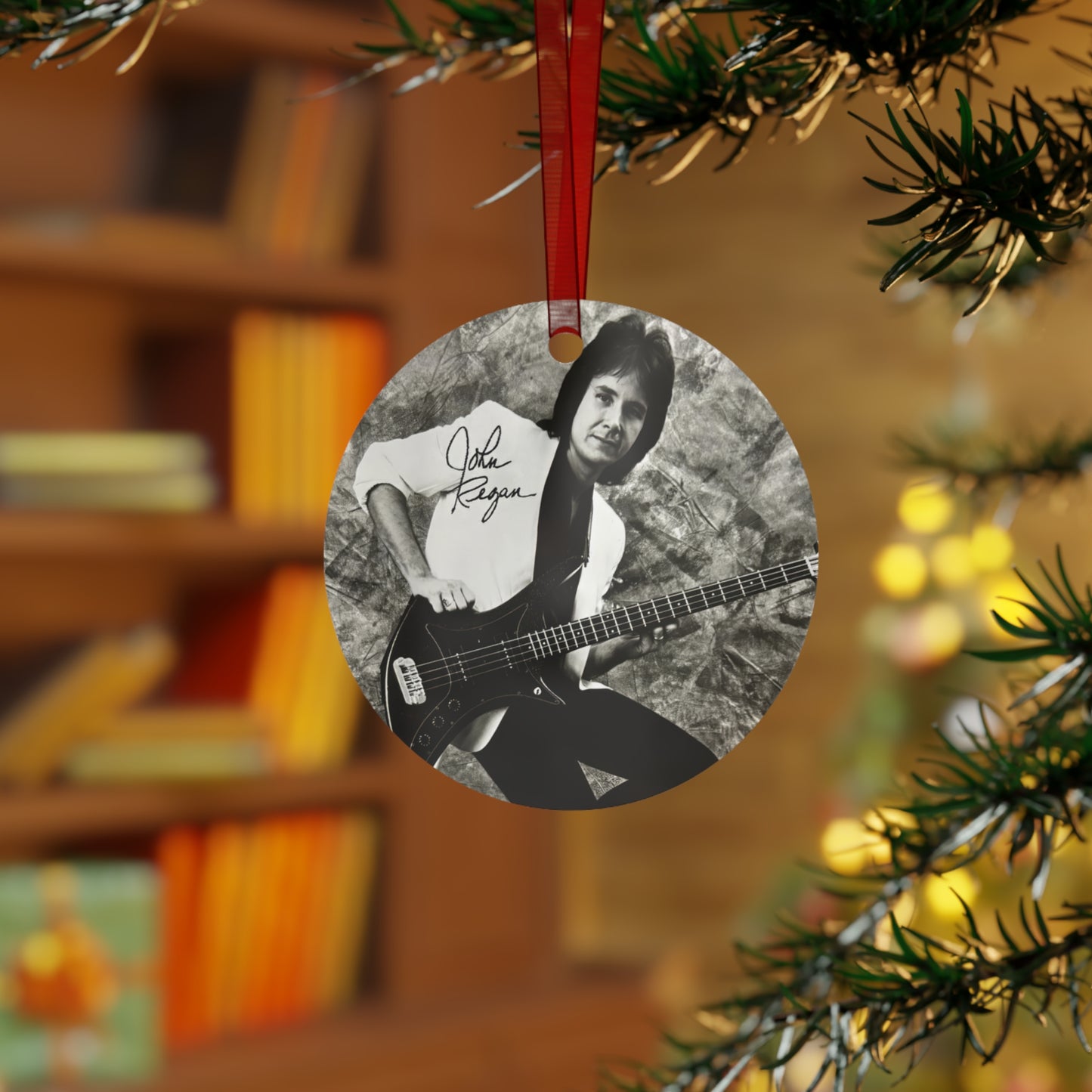 John Regan Two Sided Metal Christmas Ornament