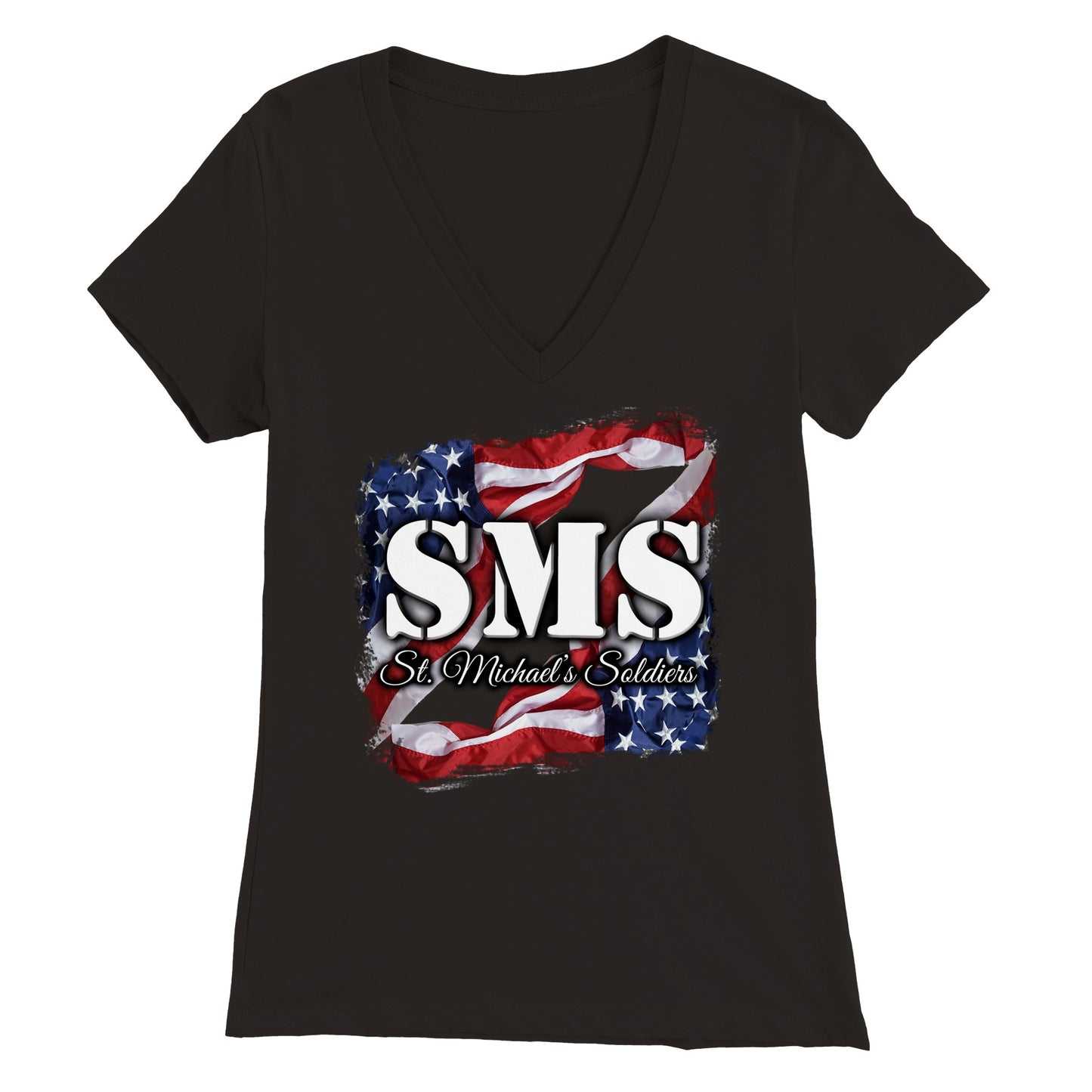 SMS (Flag1) - Premium Womens V-Neck T-shirt