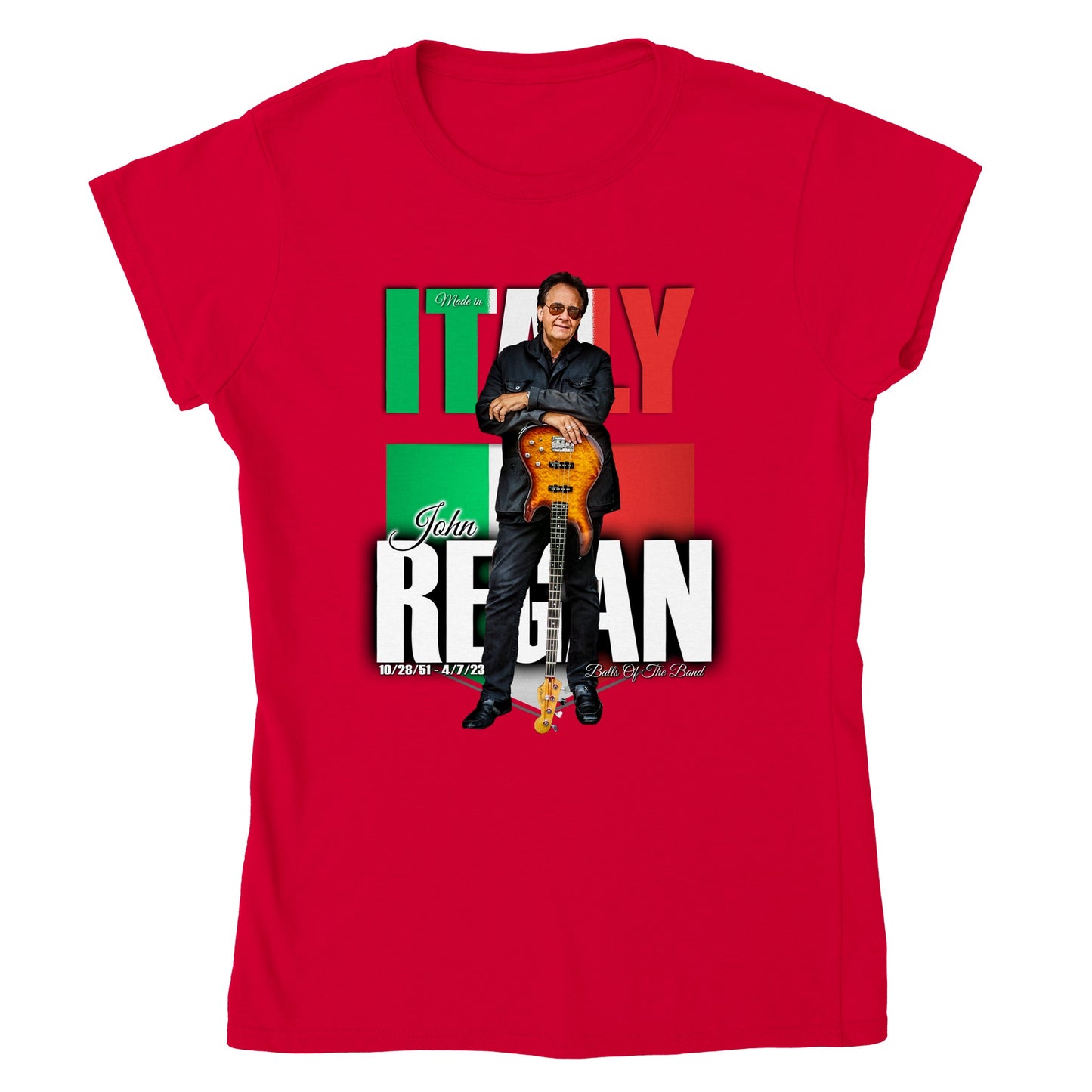 Made In Italy John Regan Classic Womens Crewneck T-shirt