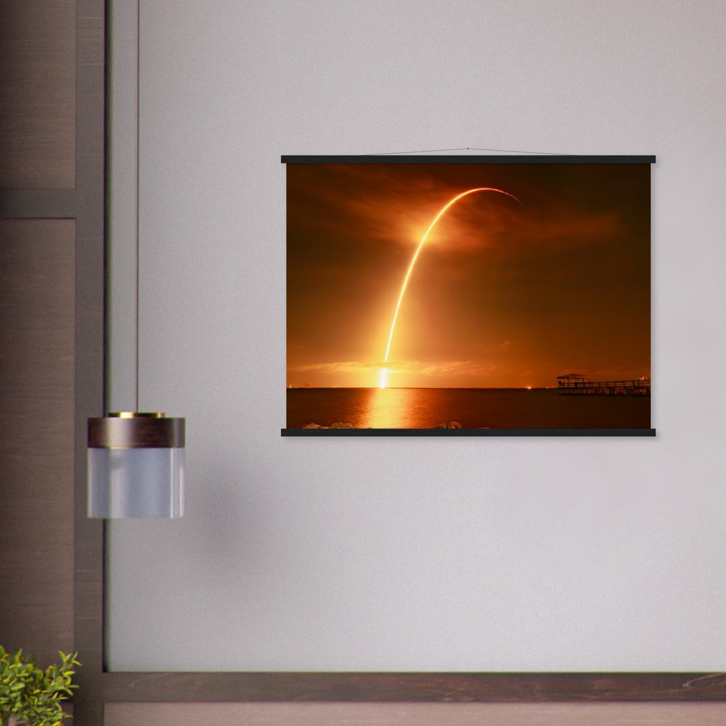 Falcon 9 Launch  -  Museum-Quality Matte Paper Poster with Hanger