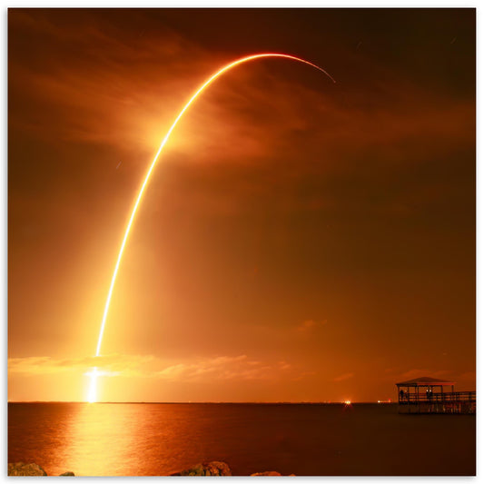 Falcon 9 Launch  -  Aluminum Print