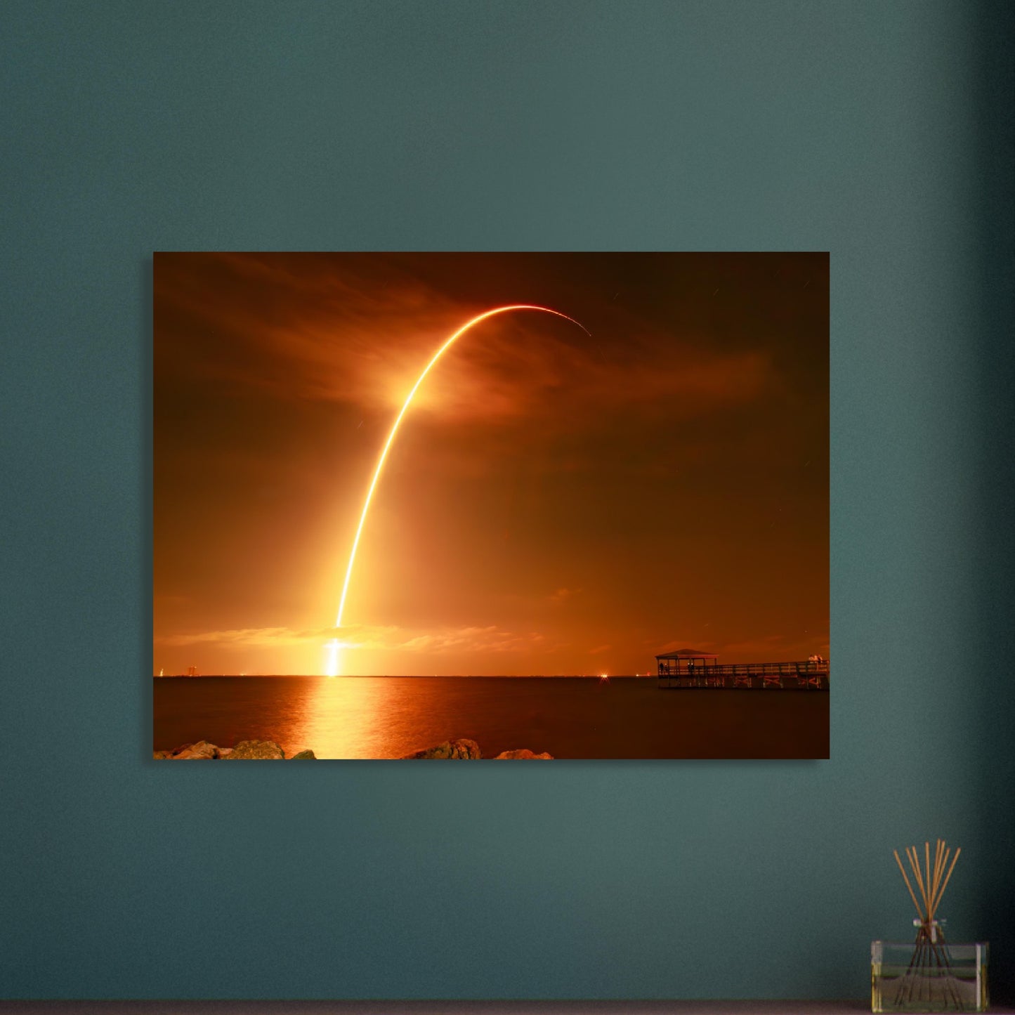 Falcon 9 Launch  -  Premium Semi-Glossy Paper Poster